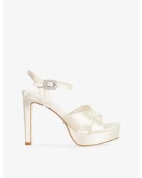Dune - Made Of Honour Satin Platform Sandals - Lyst