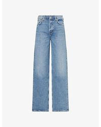 Agolde - Ren High-Rise Wide-Leg Stretch-Denim Jeans - Lyst