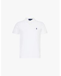 Polo Ralph Lauren - Short-Sleeved Logo-Embroidered Custom-Fit Cotton-Piqué Polo Shirt - Lyst