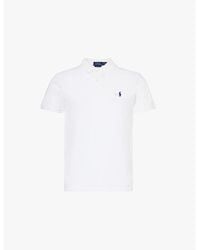 Polo Ralph Lauren - Short-Sleeved Logo-Embroidered Custom-Fit Cotton-Piqué Polo Shirt - Lyst