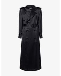 Jonathan Simkhai - Alvida Belted Satin Coat - Lyst