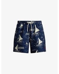 Polo Ralph Lauren - Boat-Print Woven Swim Trunks - Lyst