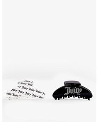 Juicy Couture - Brand-print Pack Of Three Acetate Hair Clips - Lyst