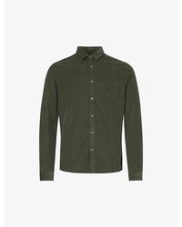 IKKS - Patch-pocket Velvet-texture Regular-fit Cotton Shirt - Lyst