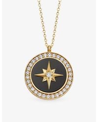 Astley Clarke - Polaris Large 18Ct, Onyx And Sapphire Locket Necklace - Lyst