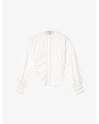 AllSaints - Frances Ladder-Trim Cotton Shirt - Lyst