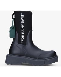 Womens Mens Shoes Mens Boots Wellington and rain boots Off-White c/o Virgil Abloh Other Materials Boots in Black Save 32% 