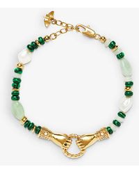 Missoma - Harris Reed X In Good Hands Recycled 18ct Yellow-gold Plated Brass, Quartz, Calcite, Aventurine And Pearl Bracelet - Lyst