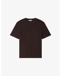 Sandro - Crewneck Linen-Jersey T-Shirt - Lyst
