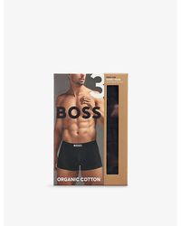 BOSS - One X David Beckham Logo-Waistband Pack Of Three Stretch-Cotton Trunks - Lyst