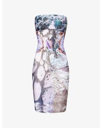 DI PETSA - Sea Goddess Graphic-print Stretch-recycled-polyester Mini Dress - Lyst