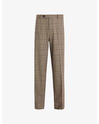 AllSaints - Hobart Regular-fit Checked Stretch-woven Trousers - Lyst