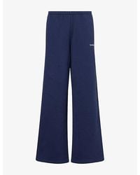 Sporty & Rich - Bennett Serif Logo Baggy Jersey Jogging Bottoms - Lyst