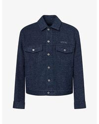 Loewe - Trucker Embroidered-Logo Cotton-Blend Jacket - Lyst