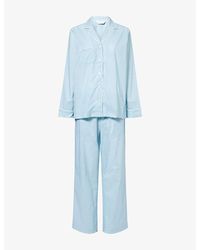 Derek Rose - London Geo-Print Cotton Pyjama Set - Lyst