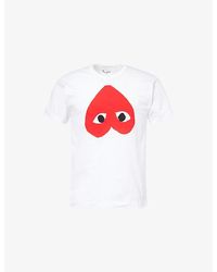 COMME DES GARÇONS PLAY - Brand-Print Crewneck Cotton-Jersey T-Shirt - Lyst