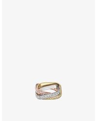 Cartier - Trinity Cushion 18Ct And 2Ct Brilliant-Cut Diamond Ring - Lyst