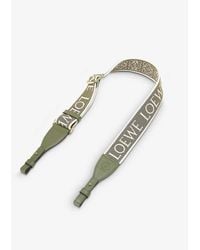 Loewe - Greevocado Green Anagram Loop Cotton And Leather Bag Strap - Lyst