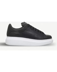 alexander mcqueen runway leather platform trainers