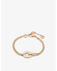 BVLGARI - Openwork 18Ct Rose- Mother Of Pearl, And 0.06Ct Round Brilliant-Cut Diamond Bracelet - Lyst