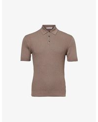Orlebar Brown - Burnham Textured-weave Silk And Cotton-blend Polo Shirt - Lyst