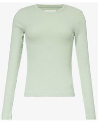 Citizens of Humanity - Bina Long-sleeved Organic Cotton-blend Jersey Top - Lyst
