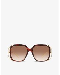 Gucci - gg0647s Oval-frame Acetate Sunglasses - Lyst