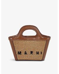 Marni - Tropicalia Micro Raffia And Leather Cross-Body Bag - Lyst