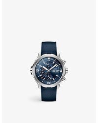 IWC Schaffhausen - Iw376806 Aquatimer Stainless-steel And Rubber Automatic Watch - Lyst
