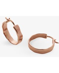 Monica Vinader - Siren Muse Small Recycled 18ct Rose Gold-plated Vermeil Sterling Silver Hoop Earrings - Lyst