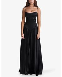 House Of Cb Adriana Lace-cup And Satin Mini Dress in Black | Lyst UK House Of Cb Adriana Lace-cup And Satin Mini Dress in Black | Lyst UK