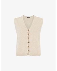 Whistles - Bailey V-neck Knitted Tank Top - Lyst