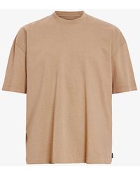 AllSaints - Jase Logo-tab Relaxed-fit Organic-cotton T-shirt X - Lyst