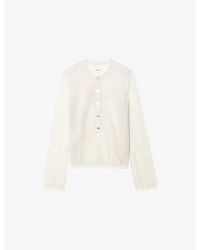 Zadig & Voltaire - Mandala Button-Neck Cotton-Blend Henley Jumper - Lyst