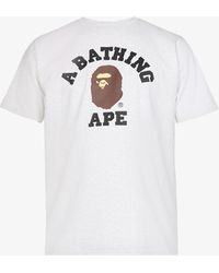 A Bathing Ape - College Logo-print Cotton-jersey T-shirt - Lyst