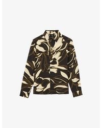 Reiss - Paloma Floral-Print Woven Shirt - Lyst