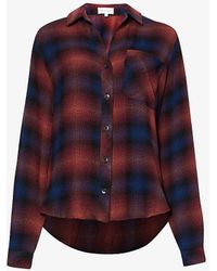 Bella Dahl - Checked Relaxed-fit Stretch Woven-blend Shirt - Lyst
