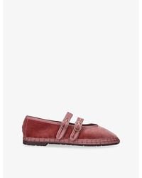 Flabelus - Claire Velvet Mary Jane Flats - Lyst