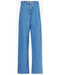 Givenchy - Relaxed-fit Wide-leg Mid-rise Denim Trousers - Lyst