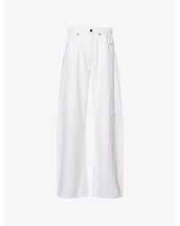ME+EM - Exaggerated Tapered Cotton Jeans - Lyst