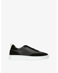 Aurélien - Leisure Leather And Suede Low-Top Trainers - Lyst