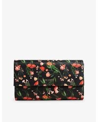 Ted Baker - Paitiia Floral-print Faux-leather Travel Wallet - Lyst