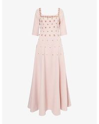 Huishan Zhang - Daliah Embellished Woven Gown - Lyst