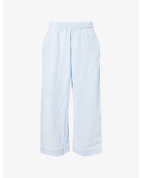 Lounge Underwear - Textured Cotton Pyjama Bottoms - Lyst