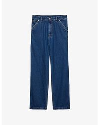 Prada - Triangle-Logo Light Denim Cargo Jeans - Lyst