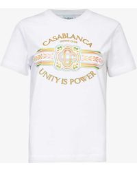 Casablancabrand - Graphic-print Organic Cotton-jersey T-shirt - Lyst