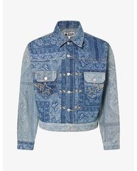 A Bathing Ape - Paisley Pattern Denim Jacket - Lyst