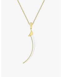Shaun Leane - Sabre Solis 18Ct-Plated Vermeil Sterling- And Enamel Pendant Necklace - Lyst