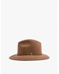 Reiss - Holly Hardware-Embellished Wool Fedora Hat - Lyst