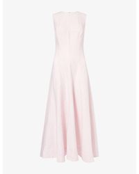 Reformation - Cecilia Sleeveless Linen Midi Dress - Lyst
